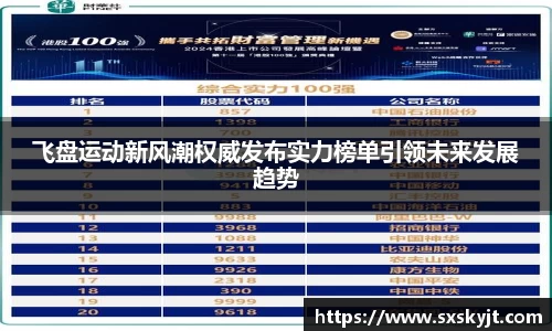 飞盘运动新风潮权威发布实力榜单引领未来发展趋势